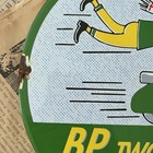 Vintage Bp Two-stroke Service Motor Oil Gasoline 12 Inch Porcelain Enamel Sign