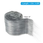4 9ft X 4 In Faux Fur Fabric Precut Strips Plush Roll  White Grey