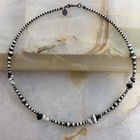 Native American Desert Pearl   White Buffalo Turquoise Necklace Sterling Silver