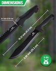Heavy Duty Machete With Saw 16 Inch Sharp Blade With Sheath Black New