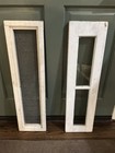 2vintage Wood Window Sash Pair Narrow Glass Screen Architectural Salvage Farmhse