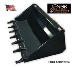 New 84 Inch Hd Skid Steer Low Profile Dirt Bucket With Teeth kubota bobcat etc