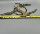 Vintage Mcm Seagull Birds In Flight Brass Wall Hanging Decor Round Ring Beach