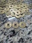 100 Vintage Style Feng Shui Chinese Lucky Coins With Square Hole - Brass Tone