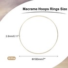 10 Pcs Dream Catcher Rings metal Floral Hoops 7 Inch Macrame Hoops Ring gold