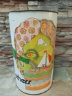 Vintage 1960s 7-up Give Un To Others Trash Garbage Can Kim Whitesides Hippie Art