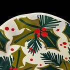 Coton Colors Christmas Balsam And Holly Ruffle Salad Plate 8 Inch Laura Johnson