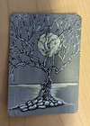 Original Aceo Acrylic Painting Jana Lee Ooak Impressionism Night Moon Landscape