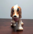 Vtg Big Eyed Ceramic Beagle   Basset Hound Dog Figurine occupied Japan 1940s-50s