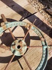 Antique Solid Steel Iron Owensboro Ky Ships Wheel Helm Gunther Wright Machine Co