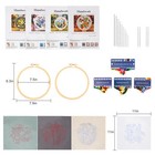 4 Set Embroidery Starter Kit For Beginner Cross Stitch Stamped Diy Decor Craft