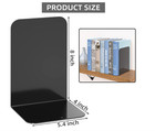 Vfine Bookends 1 Pair  Black Metal Book Ends  Heavy Bookends For Shelves  Book S