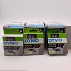 15 Pk Genuine Dymo D1 45021 Label Tape White On Black 1 2  X 23  12mm X 7 M