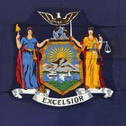 Vintage New York Excelsior State Flag 1970 s Defiance Brand 100  Cotton Nos Rare