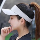 Adjustable Visor Sun Hat Golf Tennis Beach Cap Plain Colors Men Women Summer