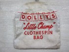 Vintage 60s Dollys    little Champ    Clothespin Bag Housewife Trad Homestead