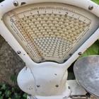 Vntage Toledo Scale Co White Enamel Computing Postal Candy Scale Scoop Fan Chart