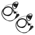 2pcs 2-pin D Shape Earpiece Headset Ptt Mic For Motorola Gp88 Ct150 Radio