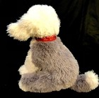 Fao Schwarz Sheep Dog Puppy 11  Plush Gray White Red Sparkle Collar Stuffed L2