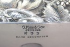 Lovely Kirk Sterling Silver Hand Chased Fruit Flowers Repousse 9 5  Bowl 233