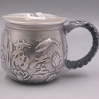 Pure 999 Fine Silver Tea Cup Lotus Leaf Water Cup Mug Tea Sets 86 57 52mm 64g