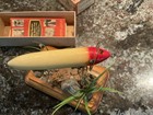 Vintage Heddon 200 Minnow Fishing Lure Antique Tackle Box Bait E  Stencil Belly 