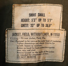 Korean War Us Army M-1950 Field Jacket 1951 Dated Short Small  m  Bogan Co  Fine