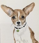 Pet Portrait custom Dog Portrait Hand-painted 4x6 Watercolor - Made-to-order 