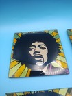 Art Glass Jimi Hendrix Coasters Set Of 4 New 4 x4  Home Bar