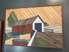 Rare Vintage Wooden Art By Degroot Folk Art Wall Hanging
