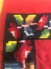 Lg Vintage Navajo Native South West American Indian Weaving Rug Wool Red   Large