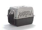 Plastic Dog Crate - Pet Travel Carrier  Multiple Sizes  Gray