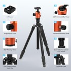 Geekoto Carbon Fiber Camera Tripod   lightweight Ct25pro  Black orange