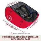 Yorepek Padded Stroller Travel Bag For Airplane  Compatible With Doona Car S   