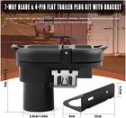 7 Way   4 Flat Trailer Tow Hitch Wiring Plug Receptacle