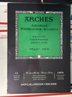 Arches Watercolour 10 X 14 In Paper Pads 140 Lb  Cold Pressed Lot Of 5 Books New