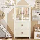 Foldable Baby Wardrobe   3 Storage Boxes - No Install Closet Organizer