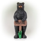Alpine Corporation 36  Tall Outdoor Standing Black Bear With Black
