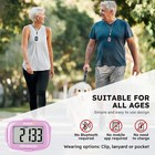 Clip-on 3d Step Counter With Led Backlight Pocket-sized Fitness Tracker