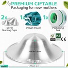 Silver Nursing Cups Nipple Shields Covers Soothe   Protect Newborn Breastfeeding