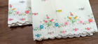 Oscar De La Renta Pillowcases 2 Std White Embroidered Floral Cottage Vintage New