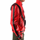 Thrillered Michael Red Leather Jacket Adults Impersonator-halloween-christmas