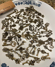 Old Vintage Antique Skeleton 125 Keys Lot Small Large Bulk Necklace Pendant New 