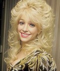 Dollys Partons Long Fluffy Curly Blonde Synthetic Hair Wigs With Bangs Women
