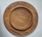 Vintage Wood Carved Charger 9 5  Plate 