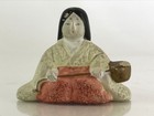 Japanese Plaster Hina Doll Vtg  Sannin Kanjo Girl s Day Festival Id458
