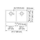 Franke Cux120 Cube Undermount Double Bowl Kitchen Sink Satin Stainless Steel New