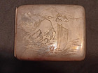 4 34 Oz Silver Cigarette Case Stamped 950 Sterling Hf Tokyo Leg Fit Case