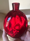 Beautiful Ruby Red Diamond Flask Pontil Half Pint Mma Reproduction Clean L  k