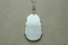 Natural White Green A Jadeite Jade Hand-carved Sheep  chinese Zodiac  Pendant